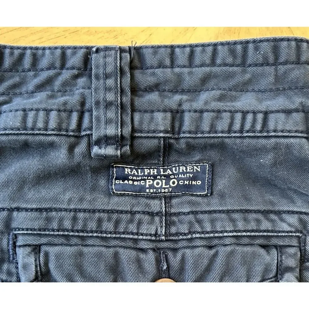 Y2K Polo Ralph Lauren Cargo Shorts Utility Sz 38 Mens Old Heavy Baggy Workwear